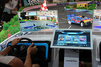 מרוץ מכוניות בפארק הקרח