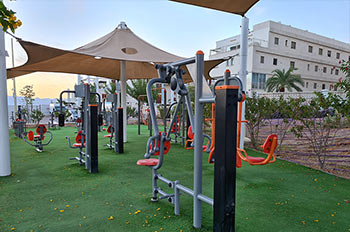 פארק כושר מוצל ומרווח