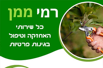 טיפול בגינות, גיזום, טיפוח חצרות ועוד