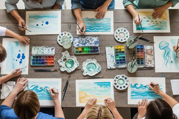 מציירים את קסם הים האדום בצבעי מים - סדנה יצירתית