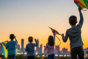 סדנה יצירתית בפארק - ציור על עפיפונים